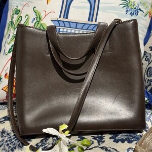 Cole Haan Dark Brown Leather Tote/Purse